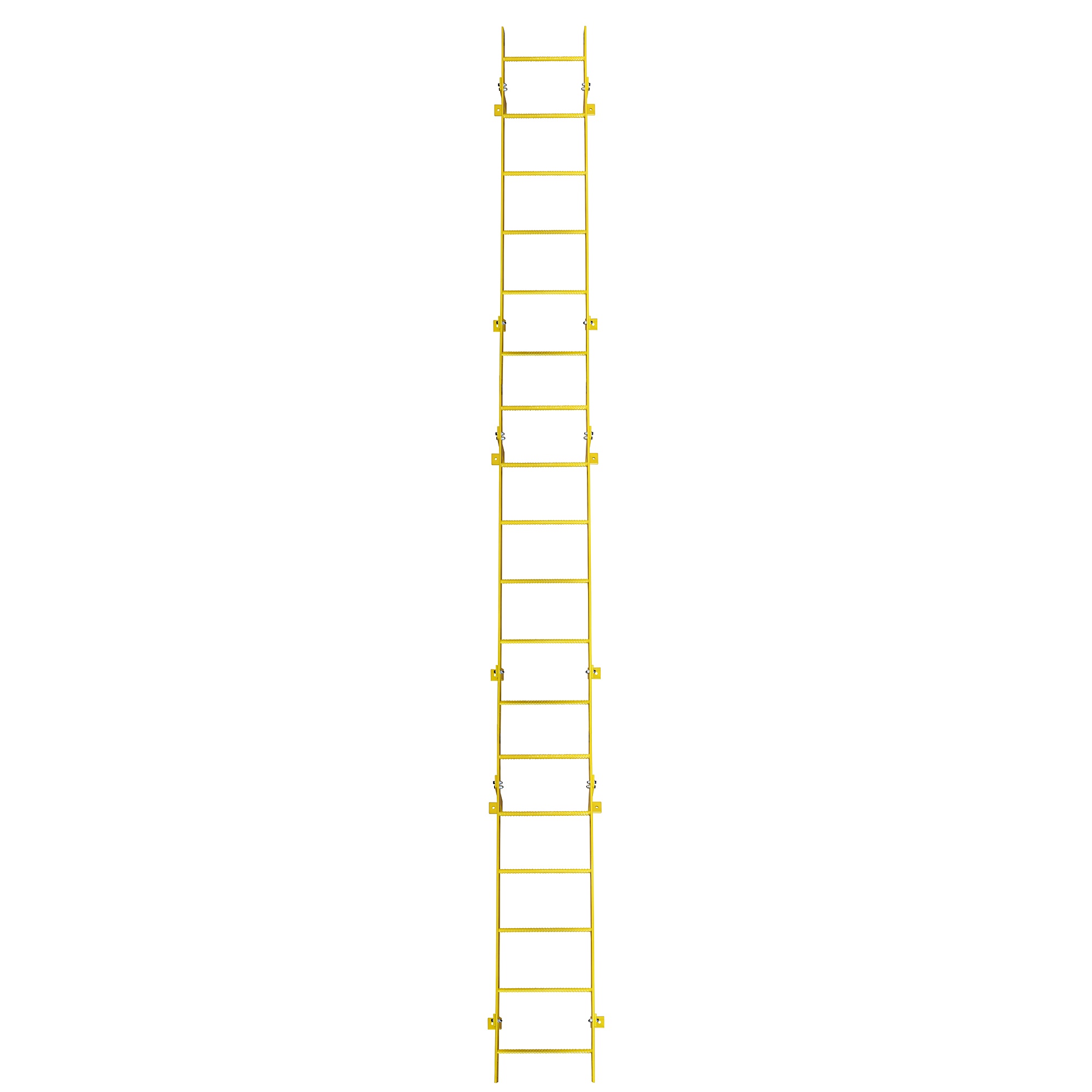 Ballymore, 18 Step Fixed Access Ladder, Height 216 ft, Capacity 350 lb, Material Carbon Steel, Model# WLFS0118-Y